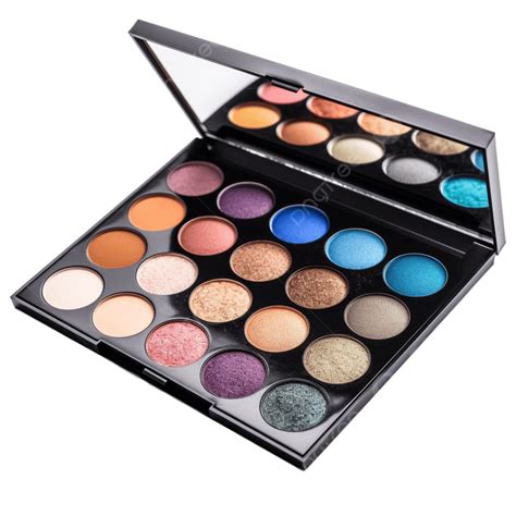 A compact transparent makeup palette, perfect for on-the-go